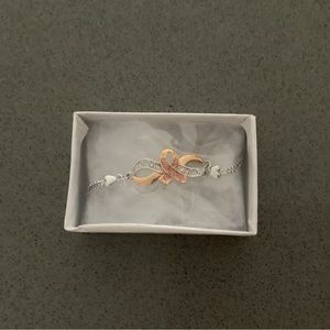 Bracelet, breast cancer awareness, silver